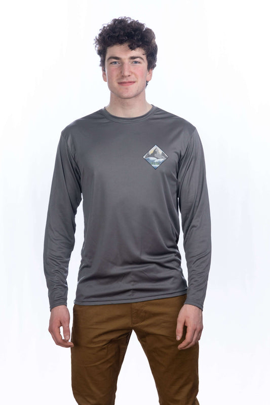 ryde 4 lyfe - women's Free Flow Unisex Long Sleeve T-Shirt - Charcoal - front
