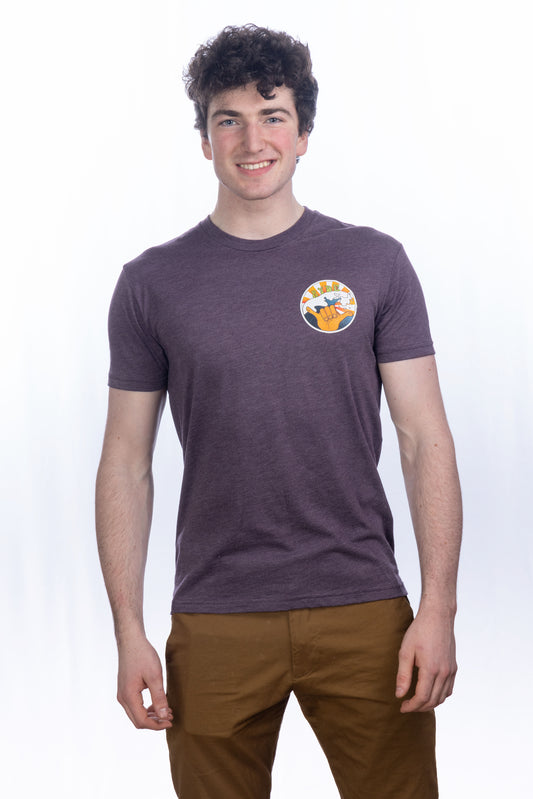 ryde 4 lyfe - Sunrise Flow T-Shirt - Vintage Purple - Front